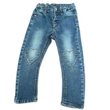 pantalon en jeans fille bleu, HEMA, 98 cm, 3 ans