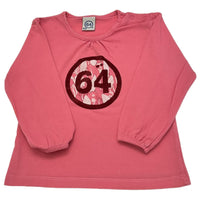 t-shirt rose fille 80 cm